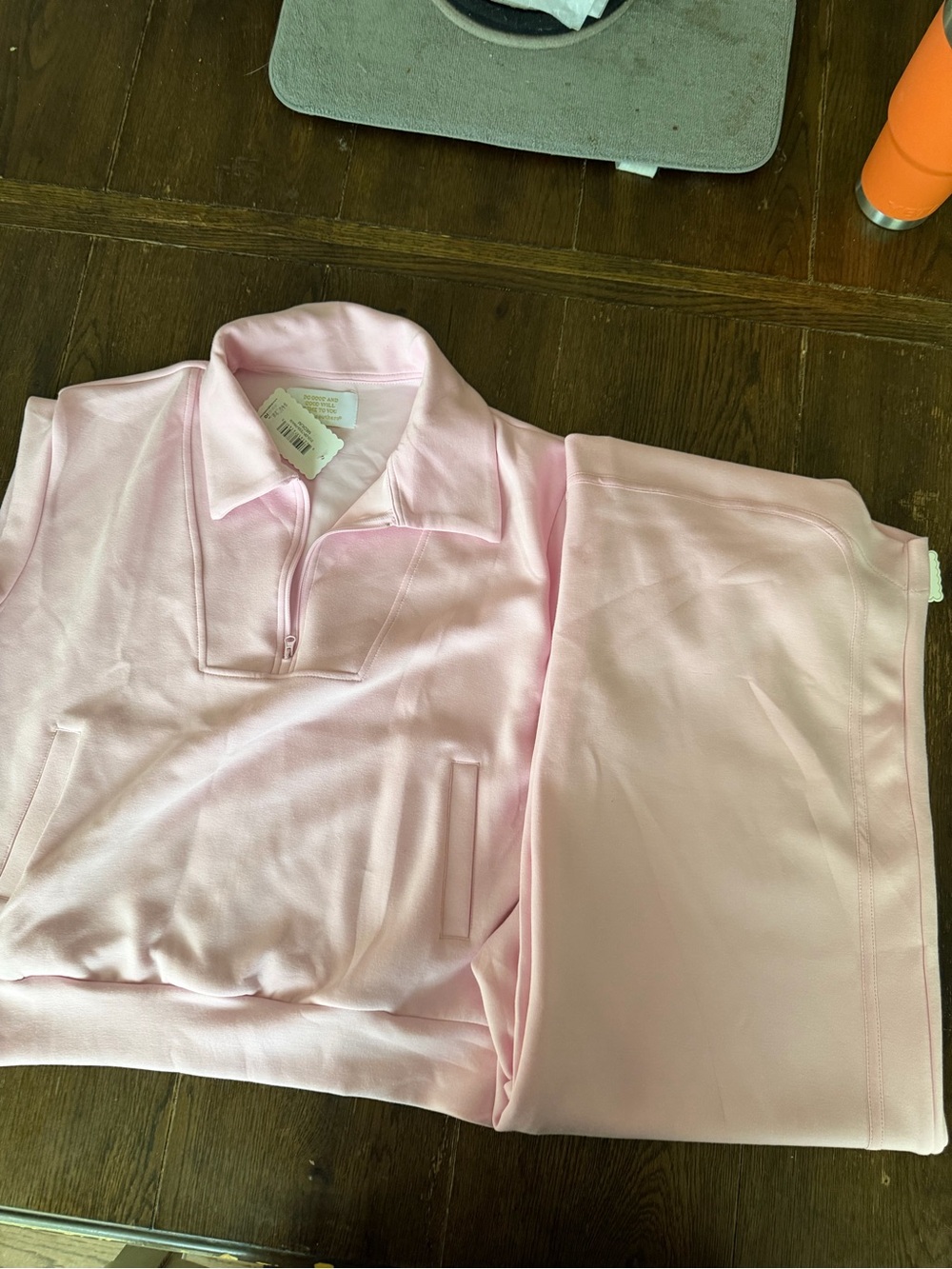 Simply Southern Light Pink Zip Pullover & Jogger Lounge Set - Picture 2 of 4